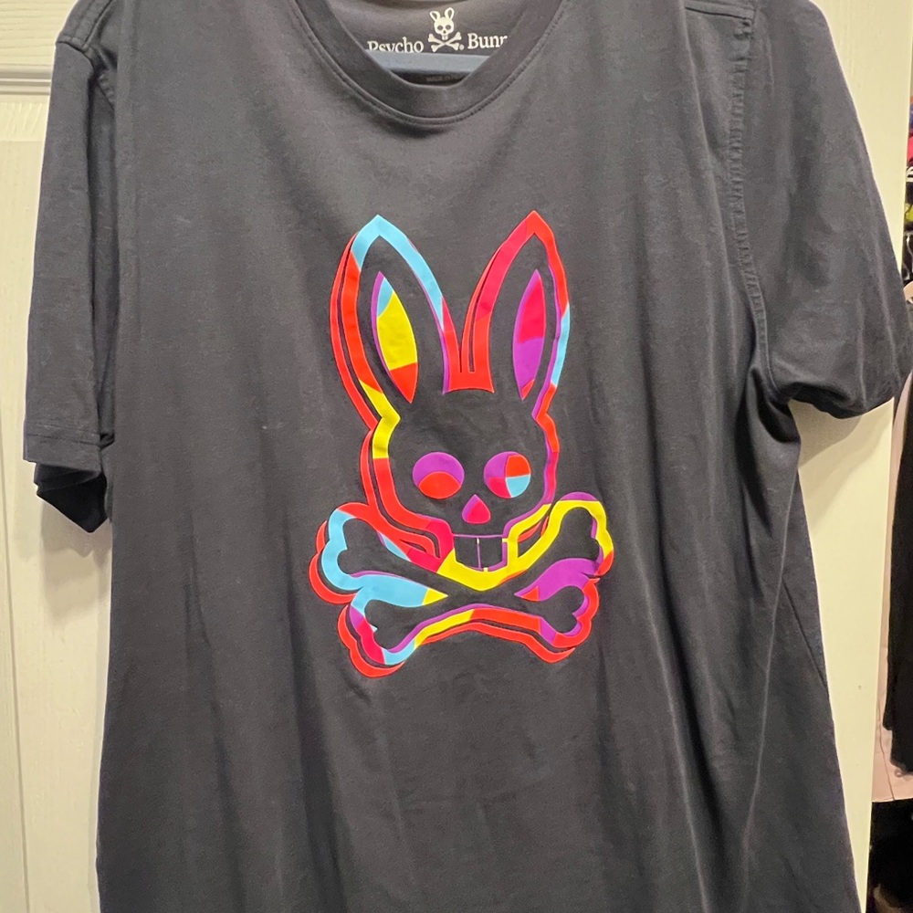 Psycho Bunny Black Cotton Tee